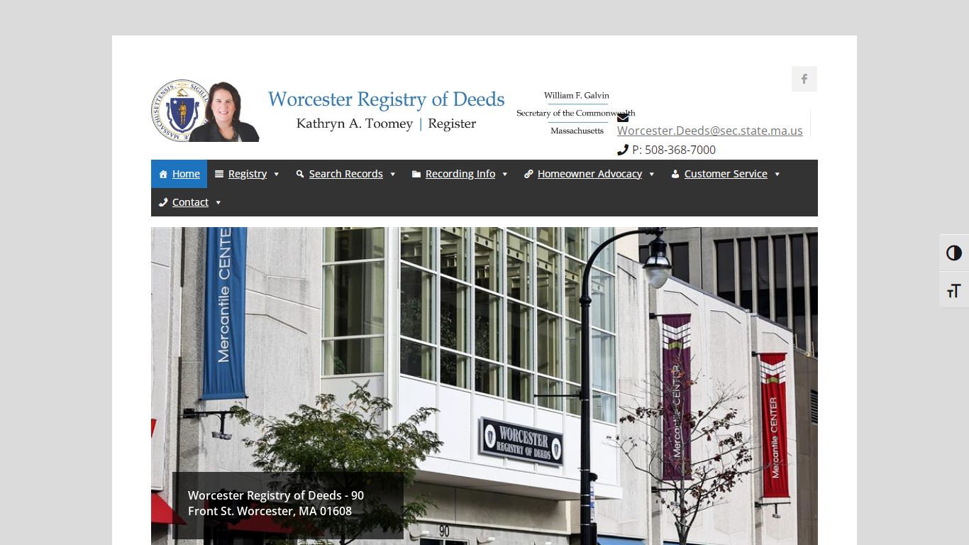 Worcester Registry of Deeds - Real Estate Records